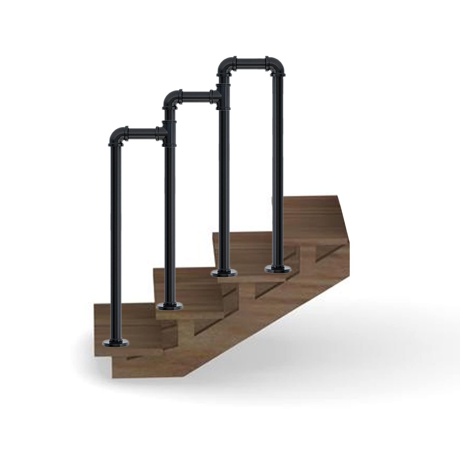 Kit rampe d'escalier durable avec finition revêtue de poudre robuste
