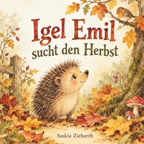Igel Emil sucht den Herbst: Eine zauberhafte Herbstgeschichte zum Vorlesen für Kinder ab 2 Jahren. Liebevoll illustriertes Bilderbuch über Natur, Wald, Tiere und die Magie des Herbstes.