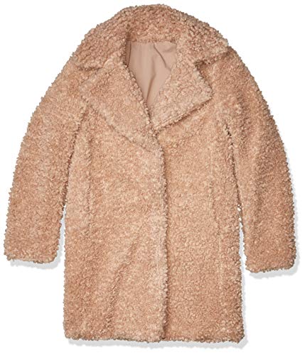 kensie Women's Faux Fur Reversible Coat, Nude, S