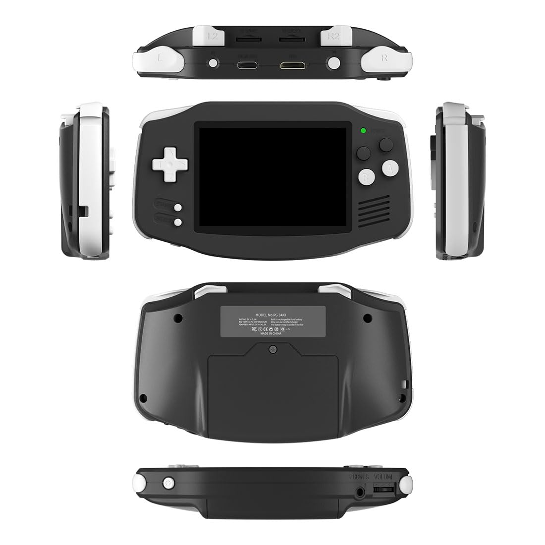 Consola de Juegos portátil ANBERNIC RG 34XX, 64 GB Integrados con más de 5000 Juegos, Pantalla IPS de 3,4 Pulgadas, 3500 mAh, Compatible con Consola Retro, multijugador Wi-Fi y Salida de TV HD.