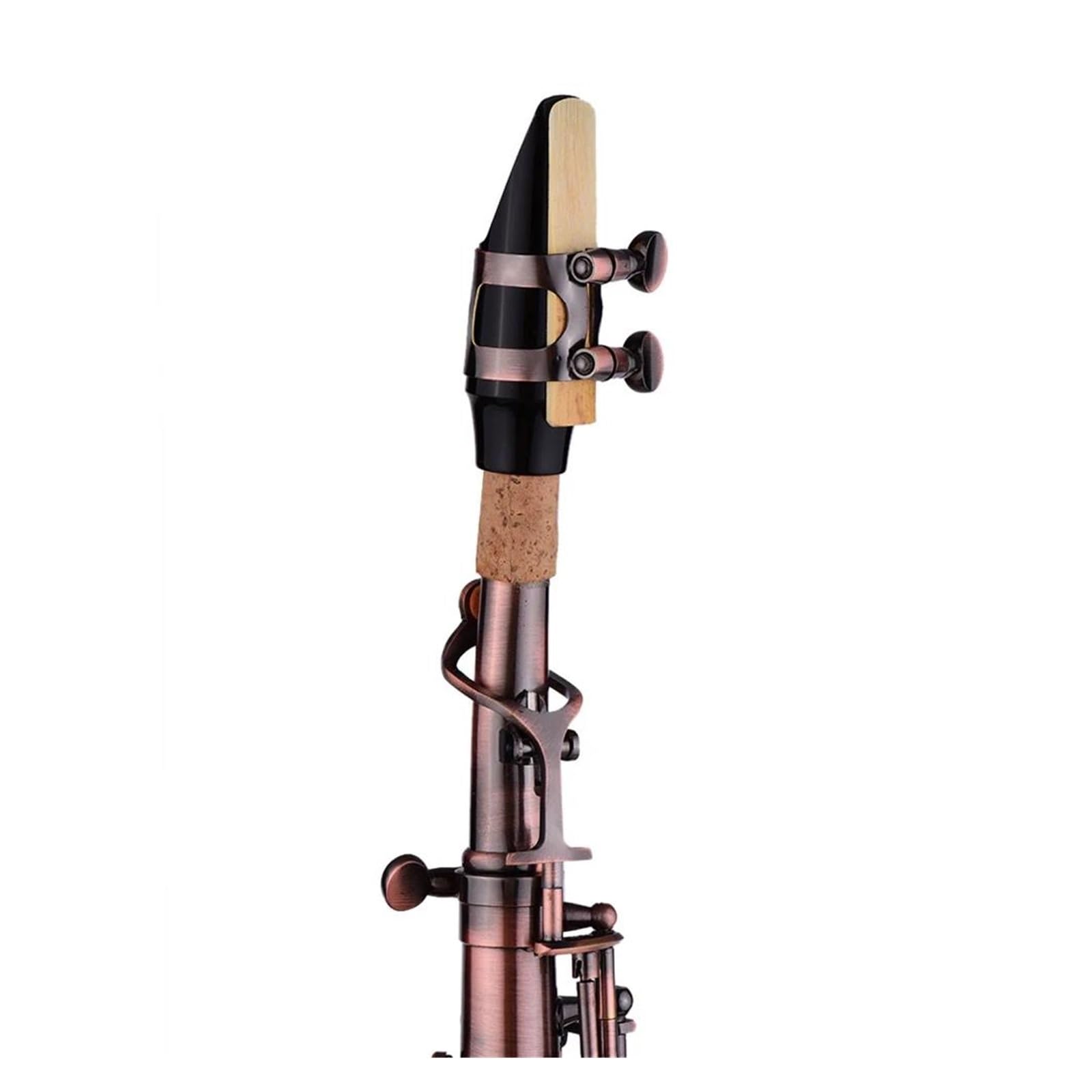 Sassofoni Sassofono Soprano Si Bemolle A Tubo Dritto Professionale In Ottone Nichelato Con Custodia Guanti E Panno