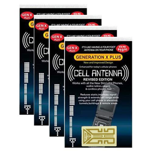 Harper Grove Cell Phone Internal Antenna Signal Reception Booster, 4 Pack, for Apple iPhone SE 4 4S 5 5C 5S 6 6S 7 7S 8 8+ X XS XR XS MAX