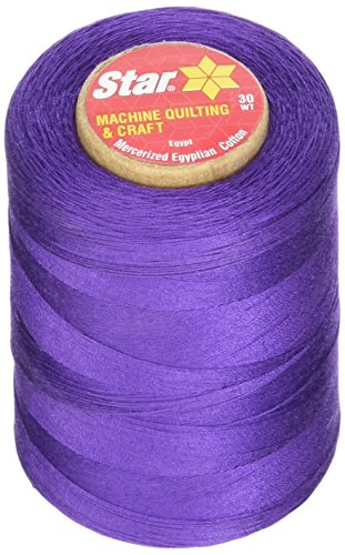 Star Thread V37-098 3-Ply 30wt T-35 Cotton Quilting & Craft Thread, 1200 yd, Purple