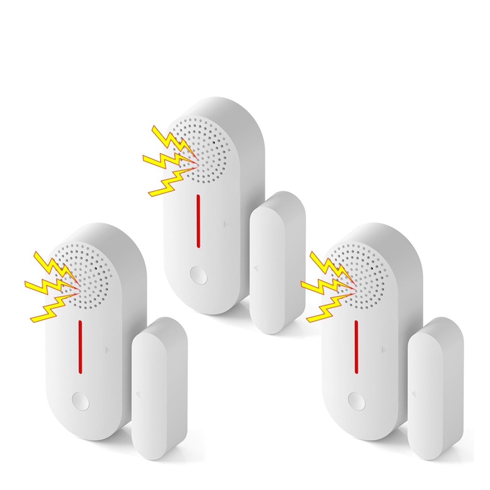 Alarmas De Puerta, Tuya-Sensor de ventana de puerta con WiFi, Detector de apertura de puerta, alarma de sonido, brazo temporizado y desarmado, protección de seguridad for el hogar, aplicación Smart Li