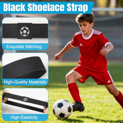 MOERDIFFER Lot de 12 lacets de fixation - 6 paires de lacets de football - Empêche les chaussures de football de se détacher pour enfants et adultes - Pour chaussures de sport et chaussures de loisirs – vue 5