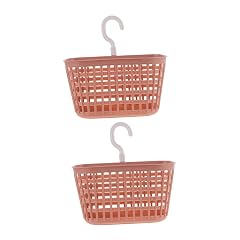 Cabilock 2pcs Portable Shower Basket Organizer Versatile Hanging Storage Tote for Bathroom Kitchen Dorm Room Plastic Construction