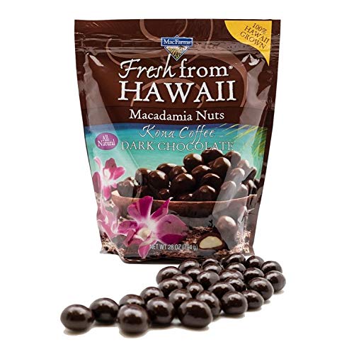 MacFarms Kona Coffee Dark Chocolate Macadamia Nuts Hawaii Grown 28 oz.