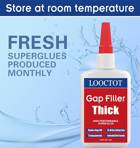 Image of 60g(2.12 oz) Gap Filler Thick Super Glue Premium Adhesive,CA Glue for Woodworking, Woodturning, Hobby Models, Glass, Plastic, Rubber, Metal.Quick-Dry Waterproof Clear