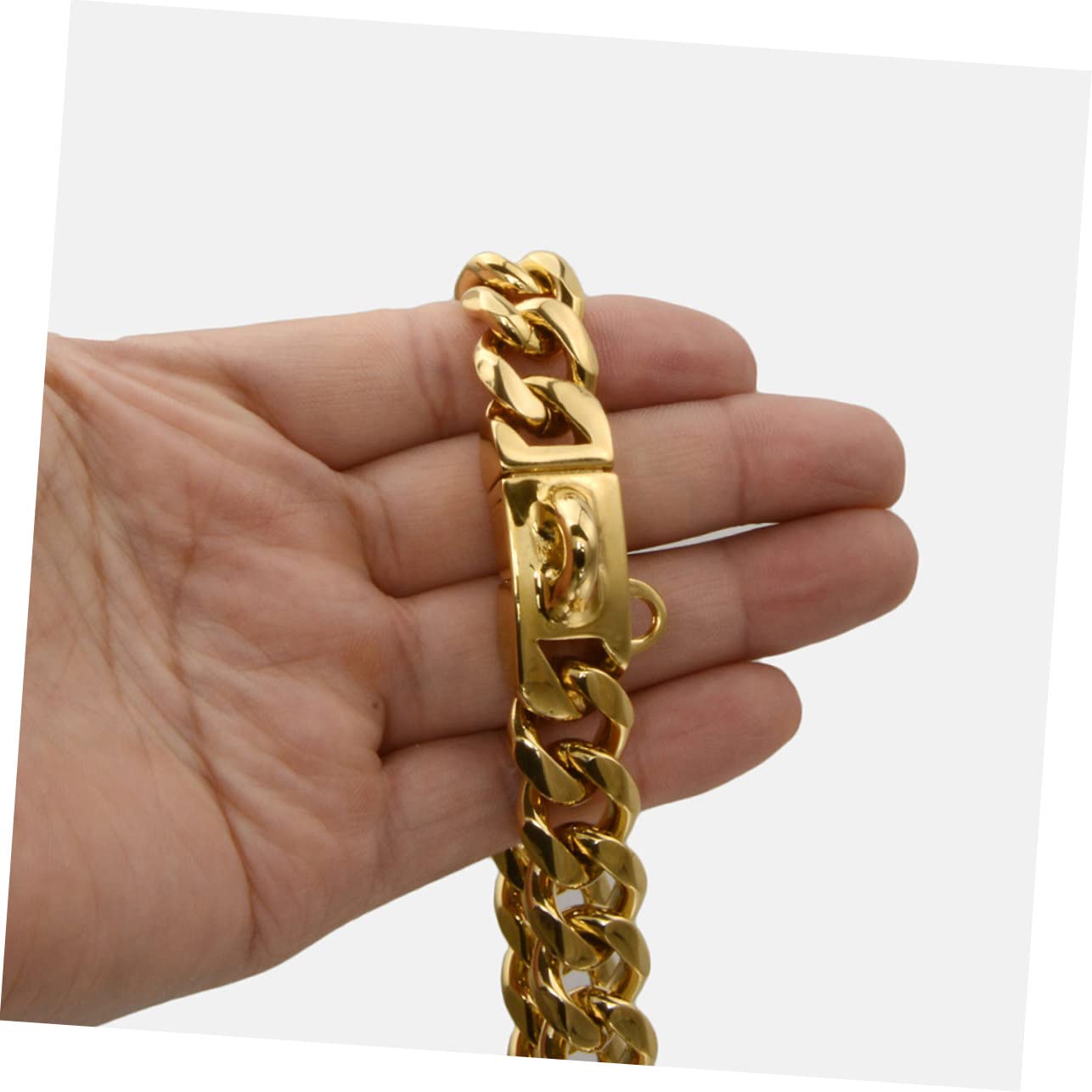 Collar Fácil de Limpiar y Reutilizable de Perros para Acero Inoxidable Dorado Accesorio Resistente para Adiestramiento y Uso Diario