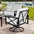 NATURAL EXPRESSIONS 4 Pieces Patio Furniture Sets, Modern Metal Outdoor Conversation Sets with High Back Rocking Swivel Chairs,38’’ Metal Table, 5.5" Thick Cushions