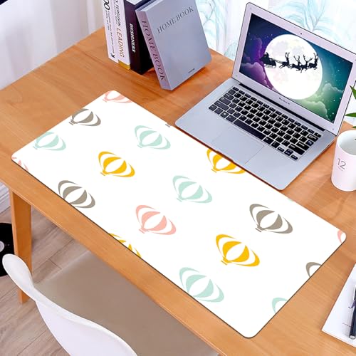 KDWJS Gaming Mouse Pad Mouse Mat - 35.5 x 16 in - XXL mousepad - Table mat large size - improved precision and speed - Retro seamless travel pattern of color balloons KDWJS Gaming Mouse Pad Mouse Mat - 35.5 x 16 in - XXL mousepad - Table mat large size - improved precision and speed - Retro seamless travel pattern of color balloons