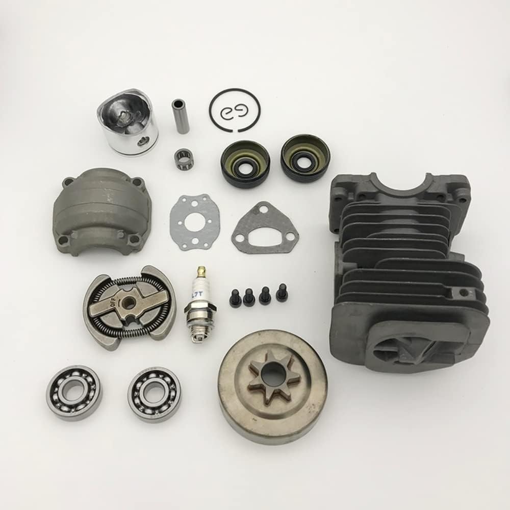 Cojinete de piñón de tambor de embrague de pistón de cilindro de 40 mm compatible con Husqvarna 142 137 141 136 piezas de motosierra