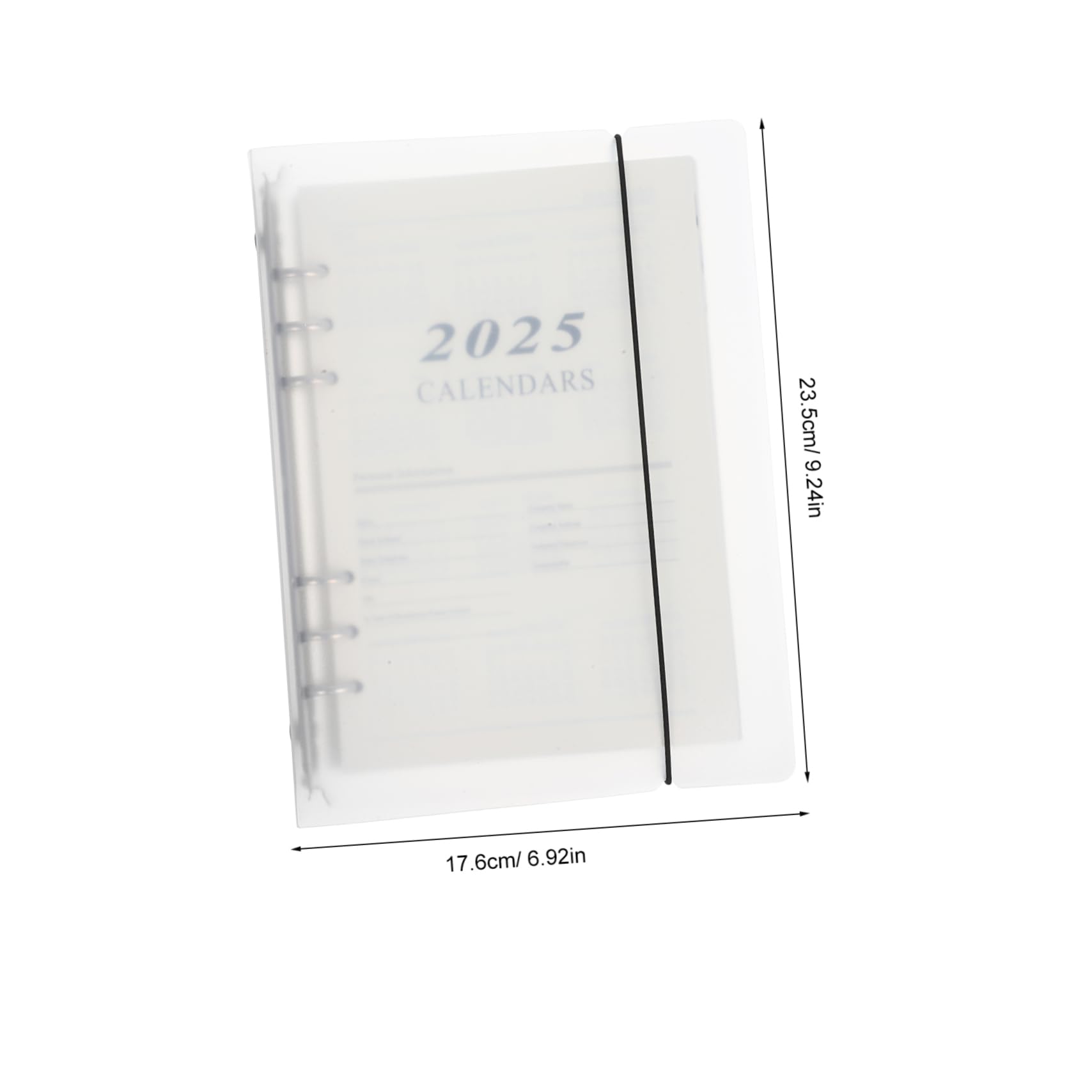 Planner A5 2025 in Pp e Carta, Design Annuale per Ufficio