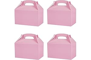 Erweicet Pink Party Treat Box: Perfect for Birthday Parties, Baby Showers, and More
