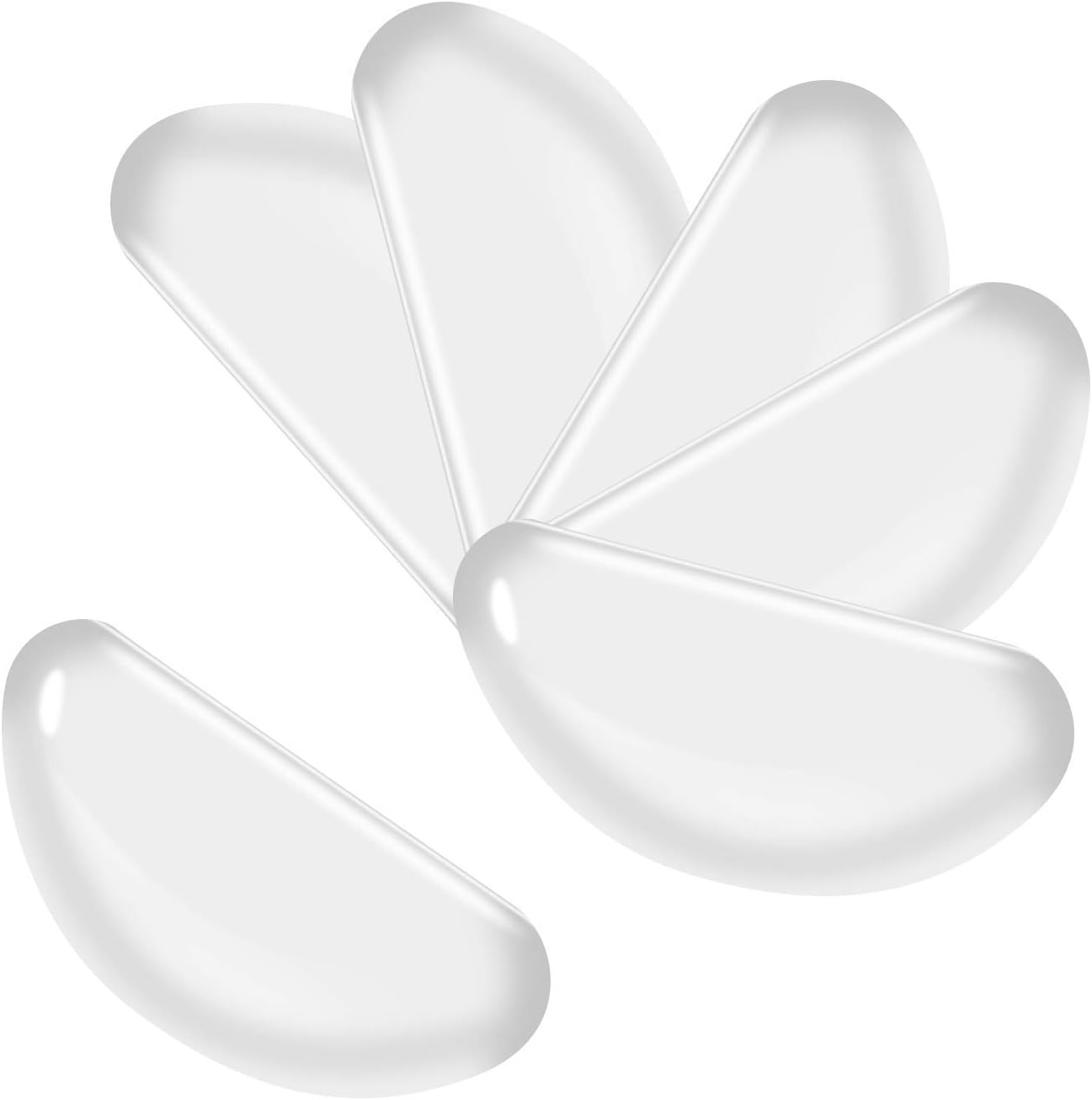 40 Pairs Eyeglass Nose Pads Silicone Soft Seft Adhesive Thin Anti-Slip Nosepads for Eyeglasses Glasses Sunglasses (Clear 1mm)