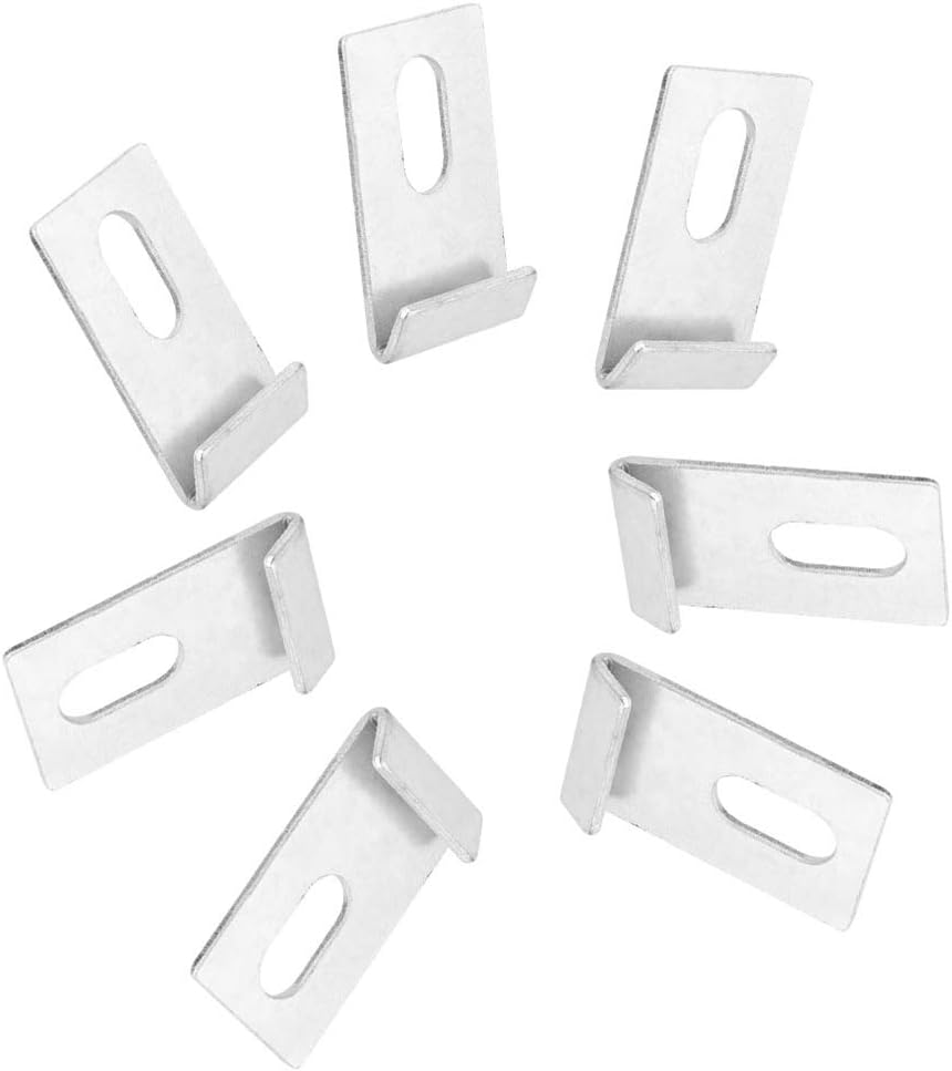 Wincal Greenhouse Clips for Glass 10Pcs Greenhouse Glass Window Pane Fixing Clips, Base Clips Sliver Metal J Fixings Attaches Kit Tool - Image 5