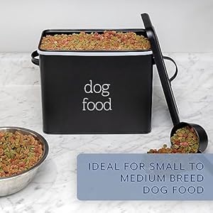 AuldHome-Retro-Dog-Food-Canister-Black-Modern-Farmhouse-Style-Storage-Bin-for-Pet-Food - Cucciolini Doodles   AuldHome-Retro-Dog-Food-Canister-Black-Modern-Farmhouse-Style-Storage-Bin-for-Pet-Food