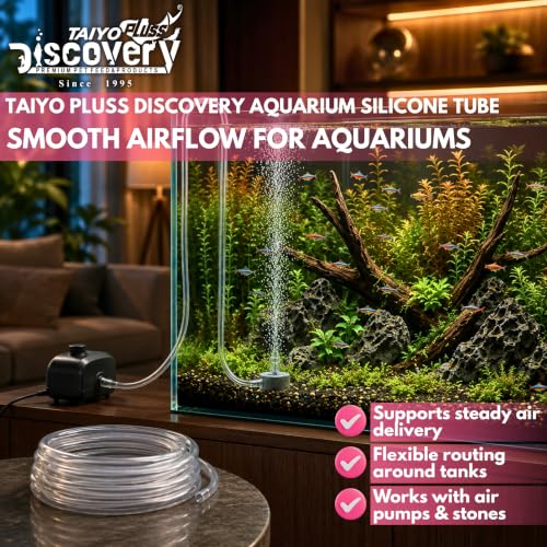 Image of Taiyo Pluss Discovery Aquarium Beginner & Starter Kit | Air Pump + Internal Filter + Siphon Pump + Fish Catching Net + Silicone Tube + Air Stones + Flow Controller | Fish Food + Aquarium Salt Included