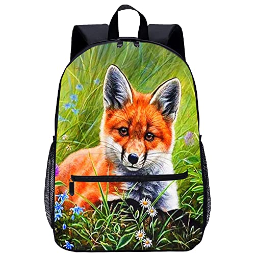 Sac à dos scolaire renard 45x30x15cm pour loisirs et école des jeunes