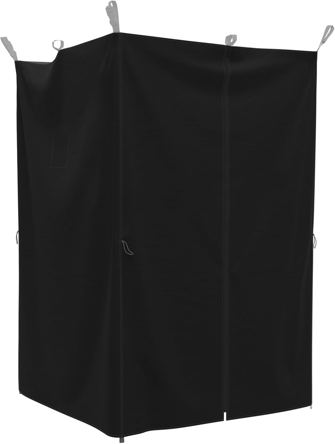 EAGLE PEAK Portable Privacy Tent Changing Room for Pop Up Canopy Fits Canopies with Cross Bars Outdoor Hanging Privacy Curtain 29.5" L x 29.5" W x 80.7" H, Black