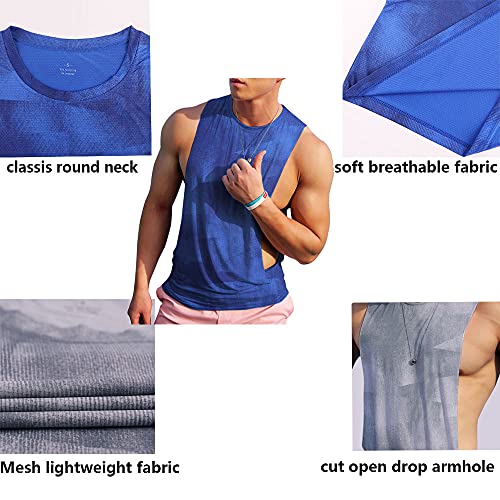 Camiseta sin Mangas sin Mangas para Hombre Color Azul Size S