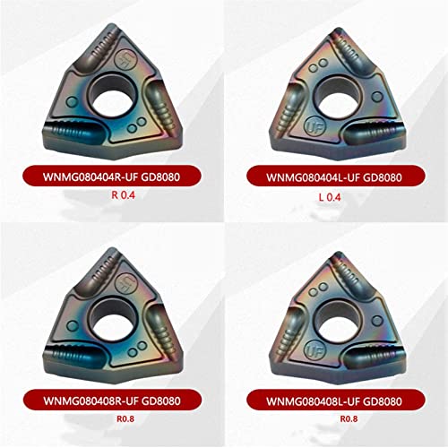 Insertos para Torno, 10 Piezas Carburo 080404R UF miniatura 4