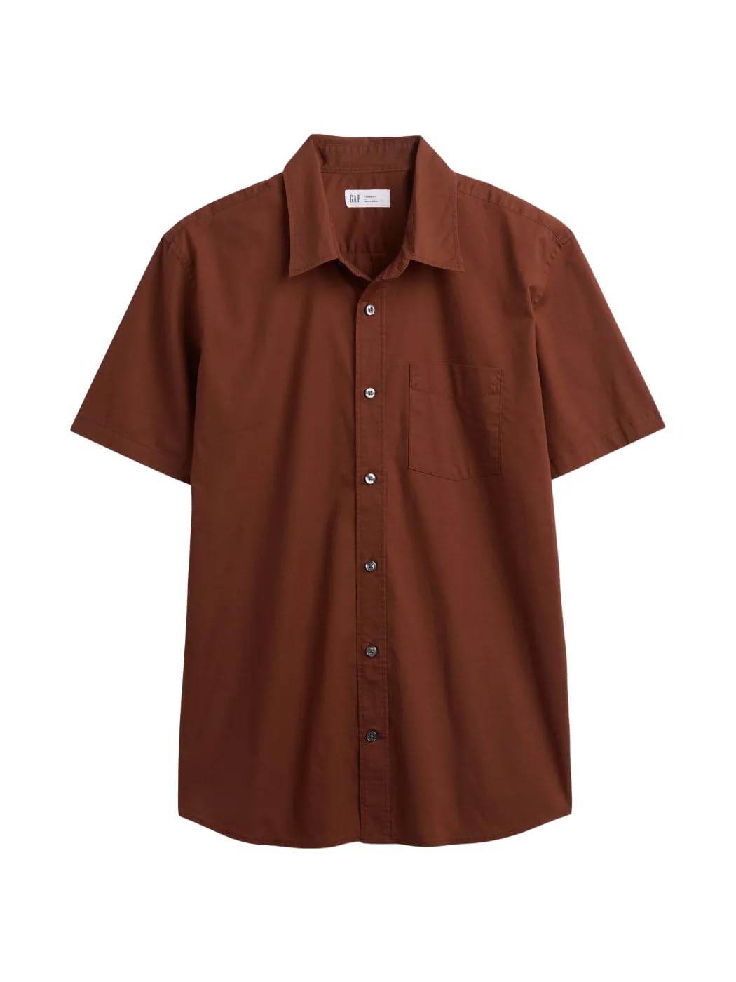 

                                                    GAP Mens Slim Fit Stretch Poplin Short Sleeve Shir