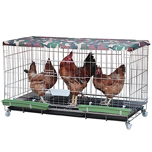 Hühnerstall Hühnerkäfig Hühnerstall, Für 6 Hühner Großer Hühnerstall Im Freien, Mit Regenschutzplane, Universalrad…