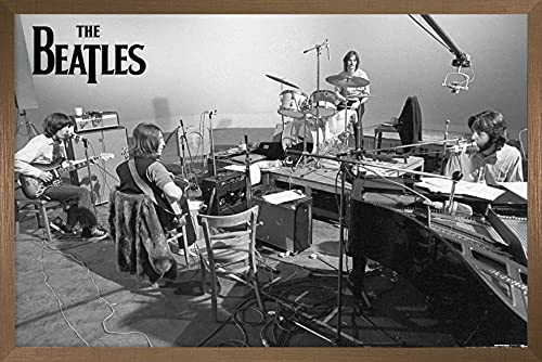 Trends International The Beatles - Let It Be Studio Wall Poster, 22.4L x 14.7W, Bronze Framed Version