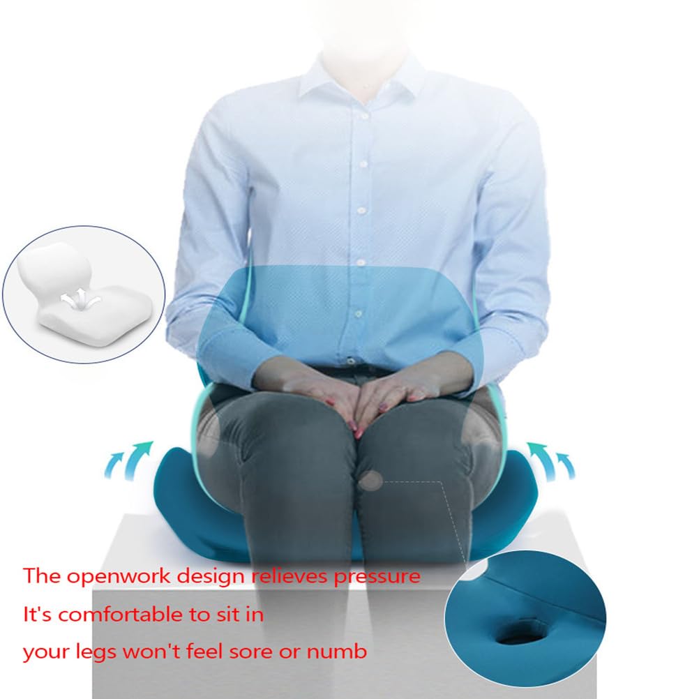 Cuscino per sedile in memory foam, supporto ergonomico per lunghi viaggi in auto, sedia da ufficio, sedia a rotelle, ideale per il comfort durante i viaggi