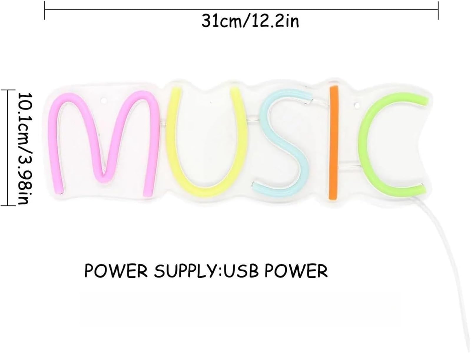 Luci al Neon Decorative per insegne Colorate Musica, Feste, Pub, Club, Negozi