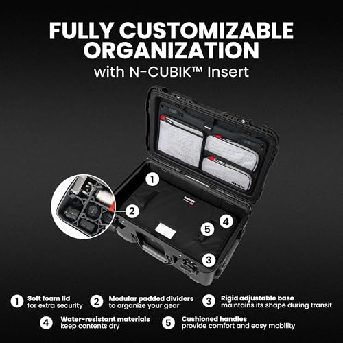 Image of NANUK 938 Pro Photo with N-Cubik - Waterproof Travel Camera Hard Case with 17L N-Cubik Insert and Wheels, 23.8 inch x 15.5 inch x 13.2 inch, Dustproof and Impact-Resistant, Ideal for Heavy Loads - Black