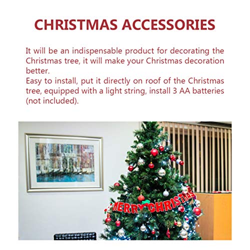 Stobok 1Pc Christmas Tree Topper, 23. 5X20. 5Cm Christmas Tree Topper Lighted Star Glittered Xmas Tree Star Treetop For Christmas Tree Decorations| Silver #TOP2