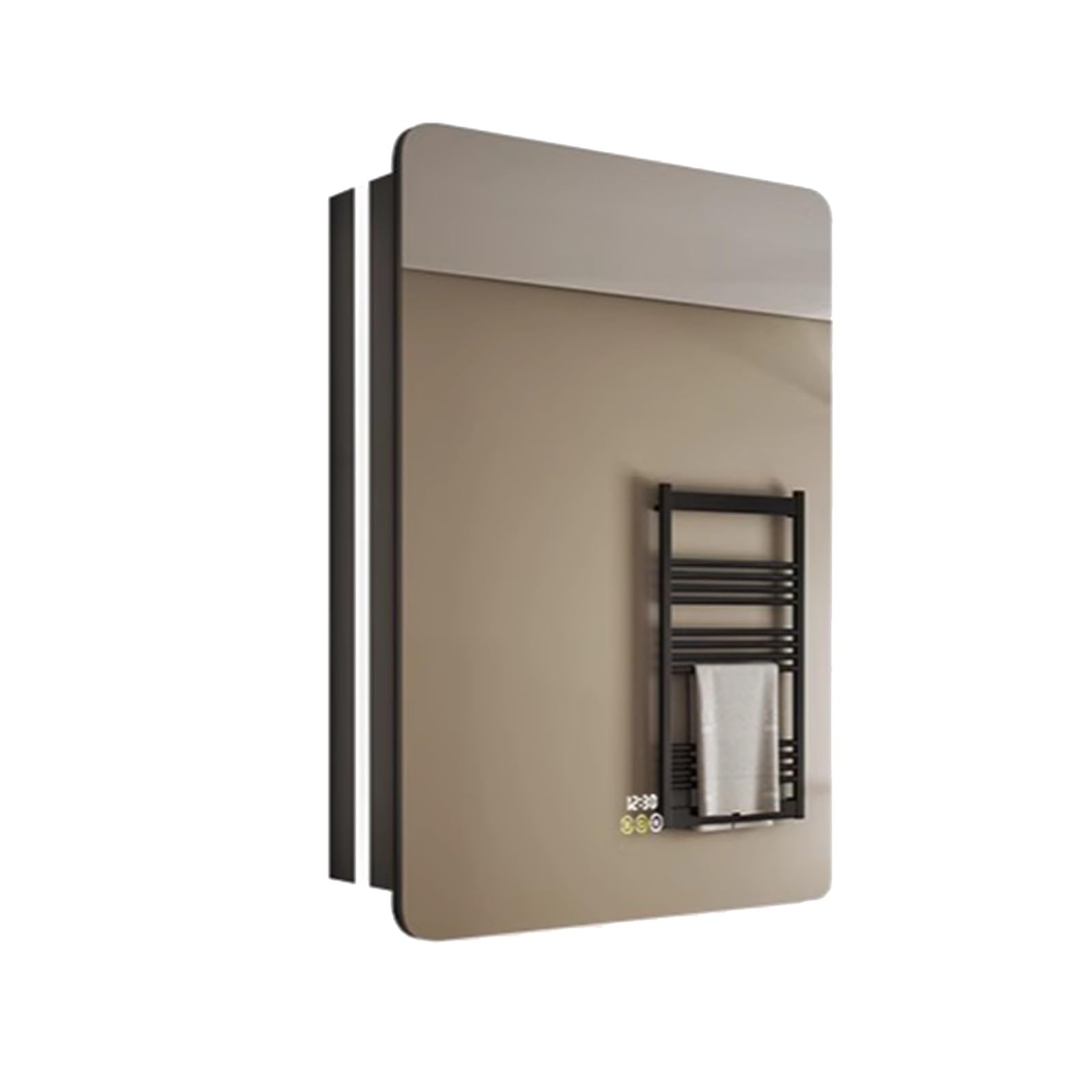 Mueble Baño con Espejo Gabinete de Espejo de Baño de Iluminación LED Armario con Espejo Antivaho de Maquillaje 3 Temperaturas de Color Regulables con Mucho Espacio de Almacenamiento(50x14x80cm)