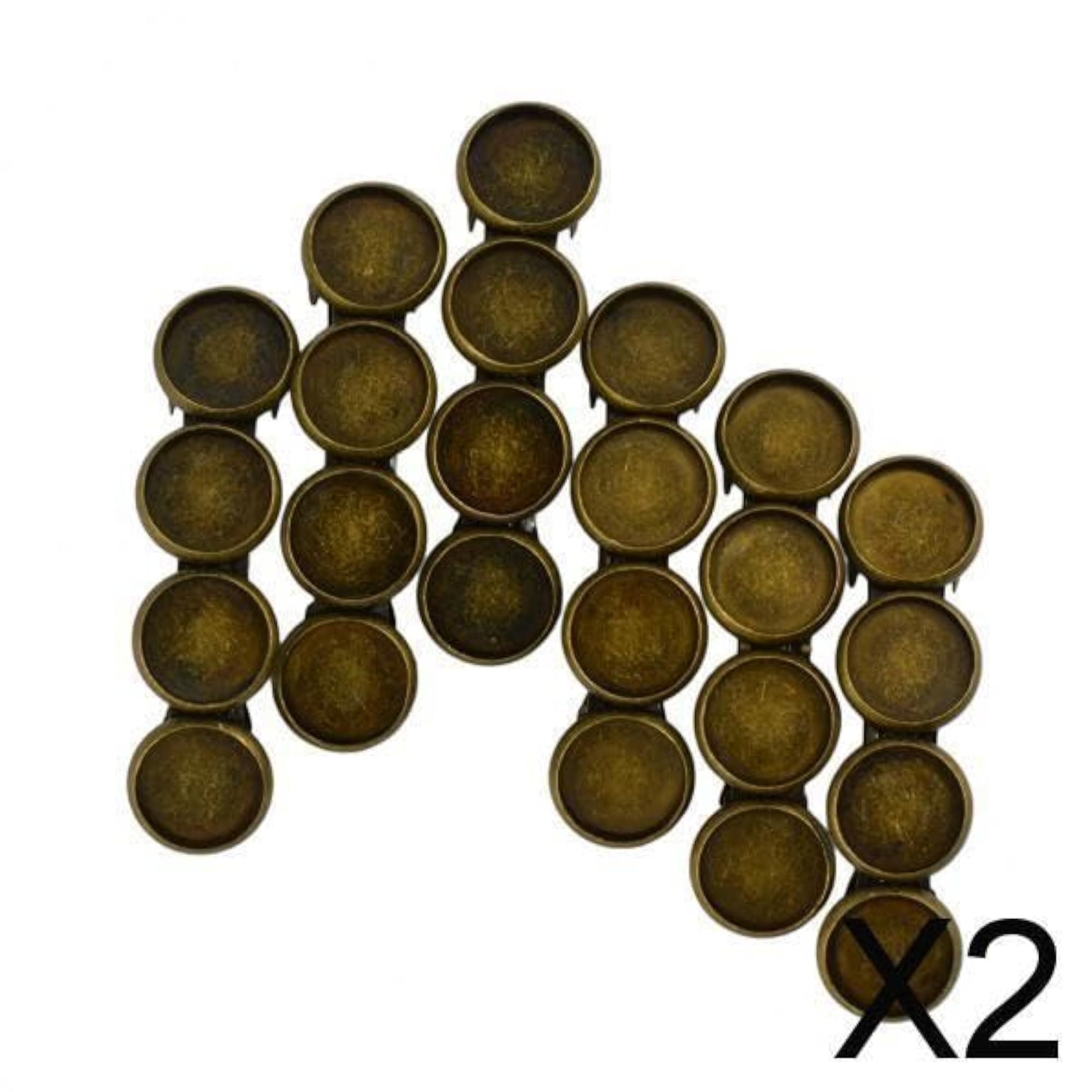 2x6 Antique Bronze Bobby Pins Cabochon Hair Clip Set