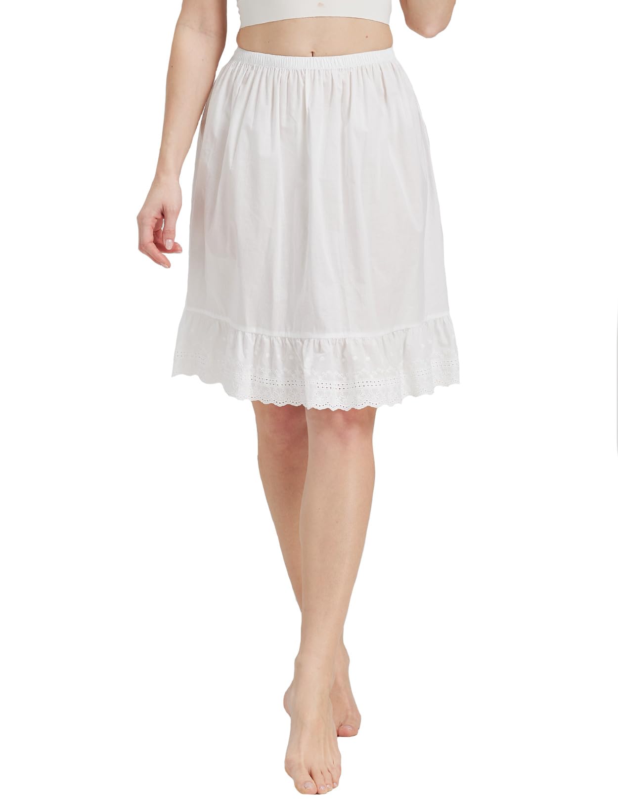 Sottogonna In Cotone MELLIEX - Antistatica, Lunghezza 50cm, Taglie S-XXL, Beige - Foto 8