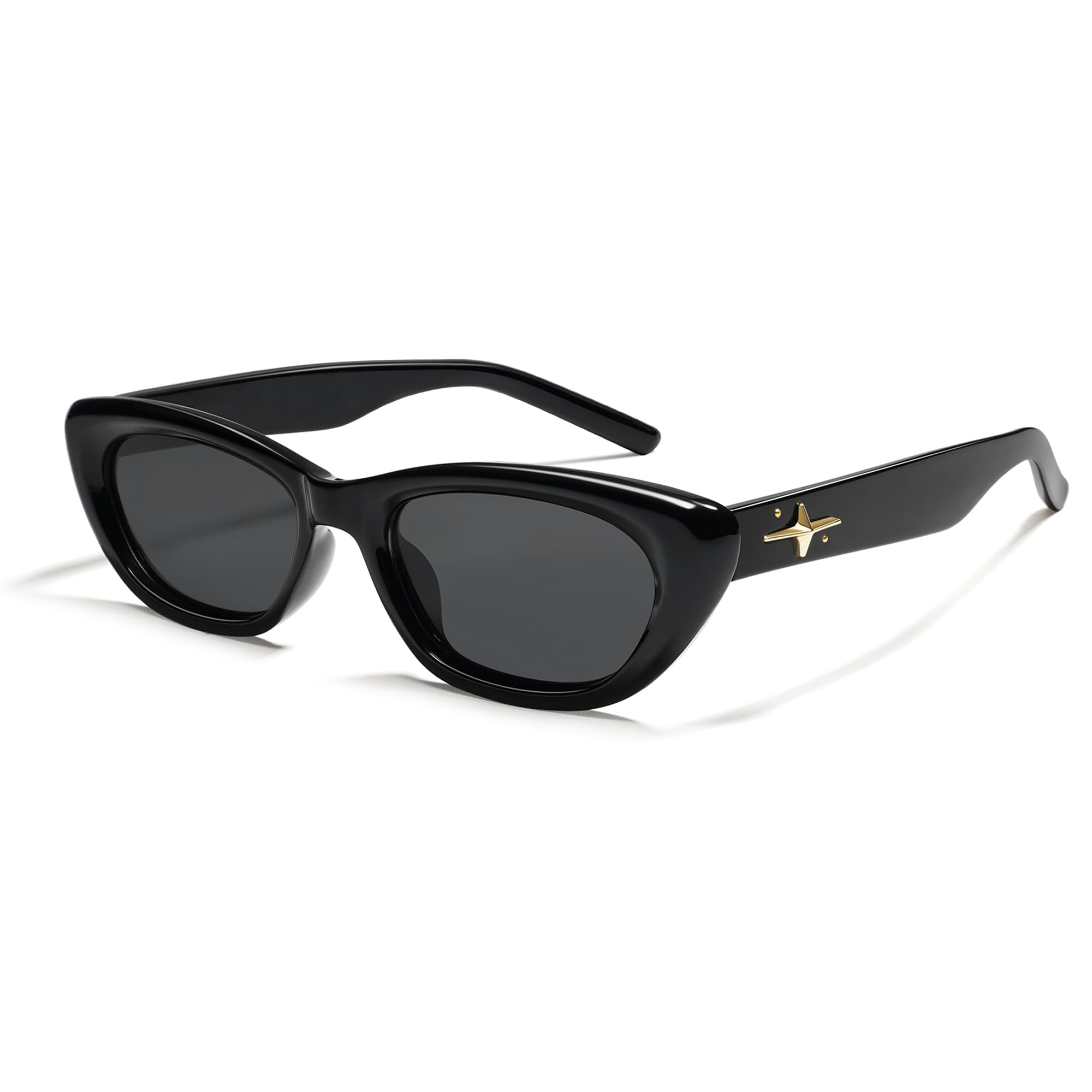 SOJOS Trendy Polarized Narrow Cat Eye Sunglasses for Women Retro Cute Small Womens Shades SJ2284