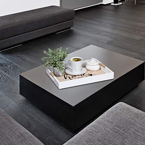 Rustic Serving Tray With Cut Out Handles, Decorative Wooden Tray, Tray Decor, Tray For Ottoman Coffee Table, Decorative Tray, Coffee Table Tray, Moudja Wooden Tray 16.53 X 12.20 #TOP4