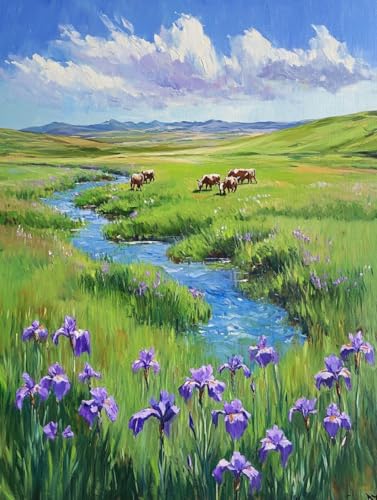 Broderie de perles paysage de prairie pour sublimer votre salon