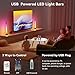Ledagic Led Light Bar with Music Sync, Color Changing TV Backlight App & Remote Control, IC+RGB & W Smart RGB Light Bar, USB Powered Led Lights for TV, PC Room Monitor Backlight Gaming Accessories