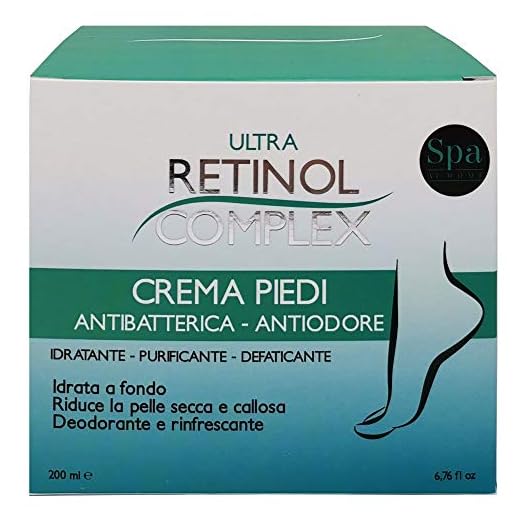 Retinol Complex CREMA PIEDI antibatteria -antiodore IDRATANTE-PURIFICANTE-DEFATICANTE