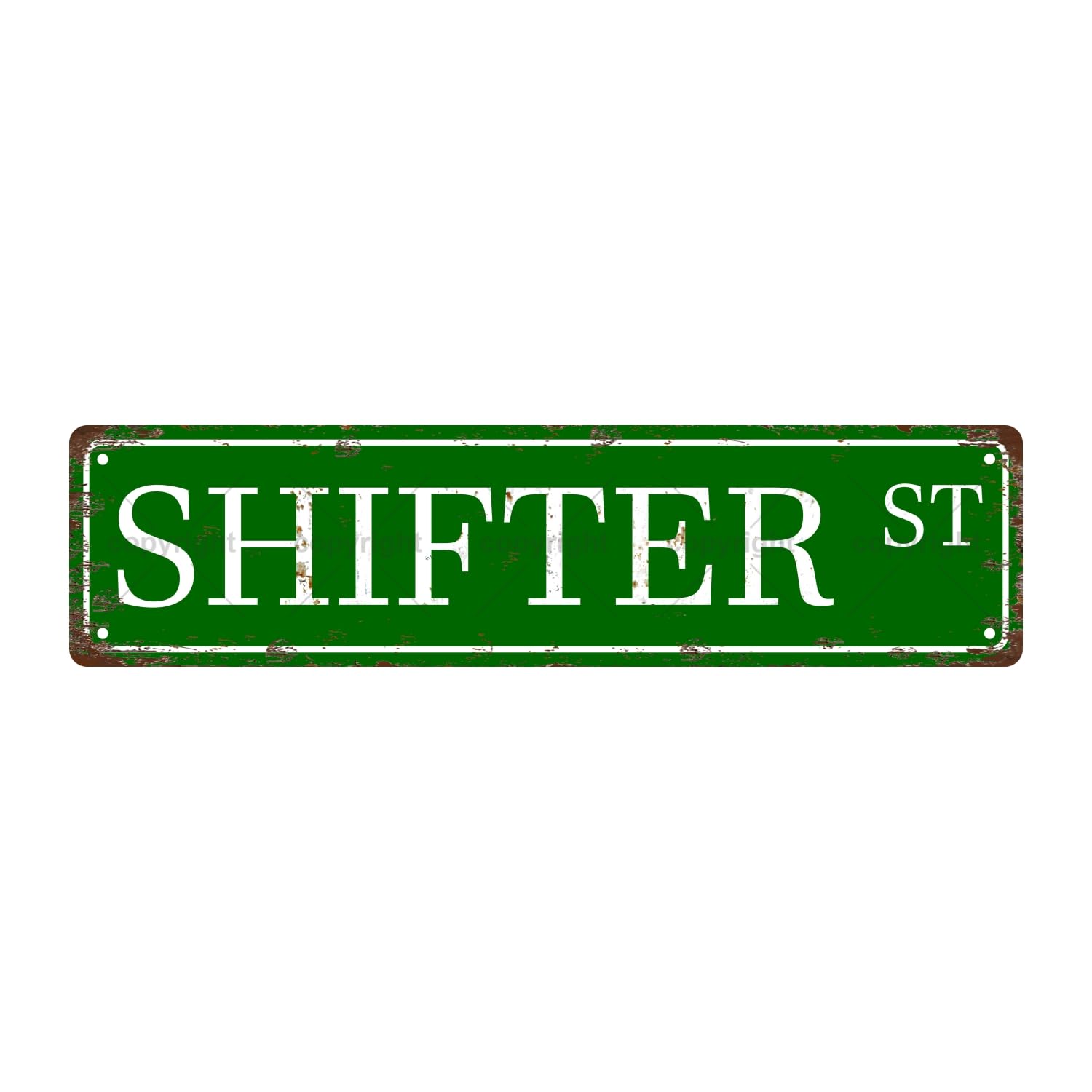 Shifter ST Bookshelf Metal Tin Street Sign Bar Cafe Garage Cave Home Room Wall Bathroom Farmhouse Garden Porch Patio Decor,4x16 Inch