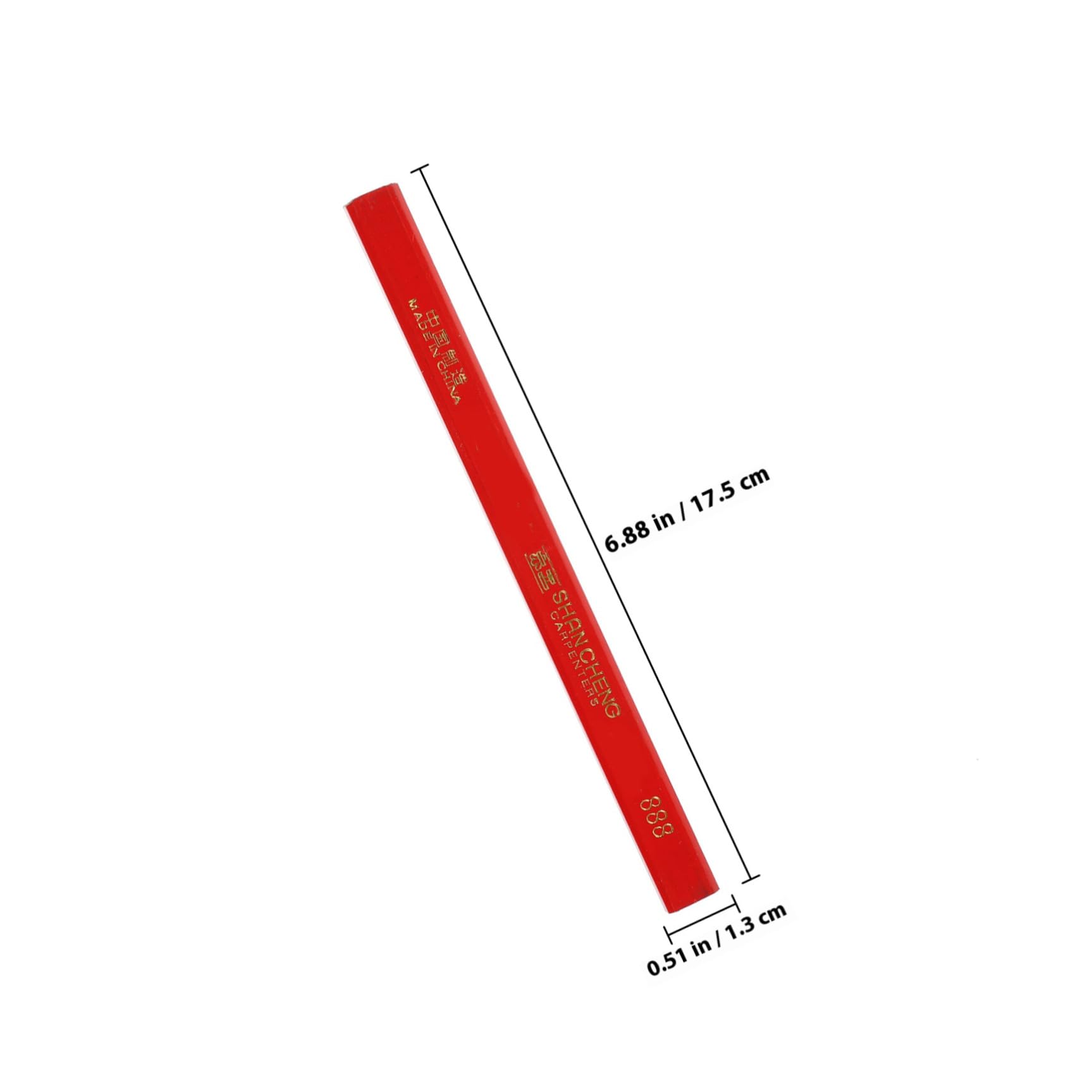 Matite Piatte in Legno 72 Pezzi Per Carpentieri, Marcatore Duro Rosso Antirotolamento Per Lavorazione Del Legno, Set Professionale Per Cantieri e Falegnameria