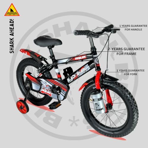 Image of BLACK SHARK Aqua Bikes for Kids Bike Brake | Bicycle for Boys & Girls | Frame | 90% Pre-Assembled |