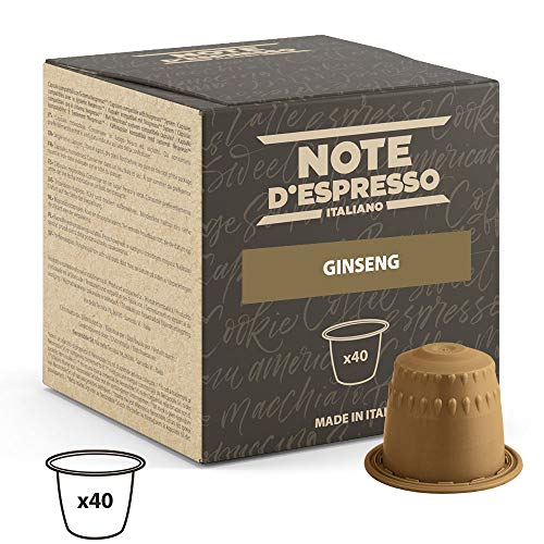 Note D'Espresso - Cápsulas de bebida instantánea de ginseng, 4,3 g (caja...