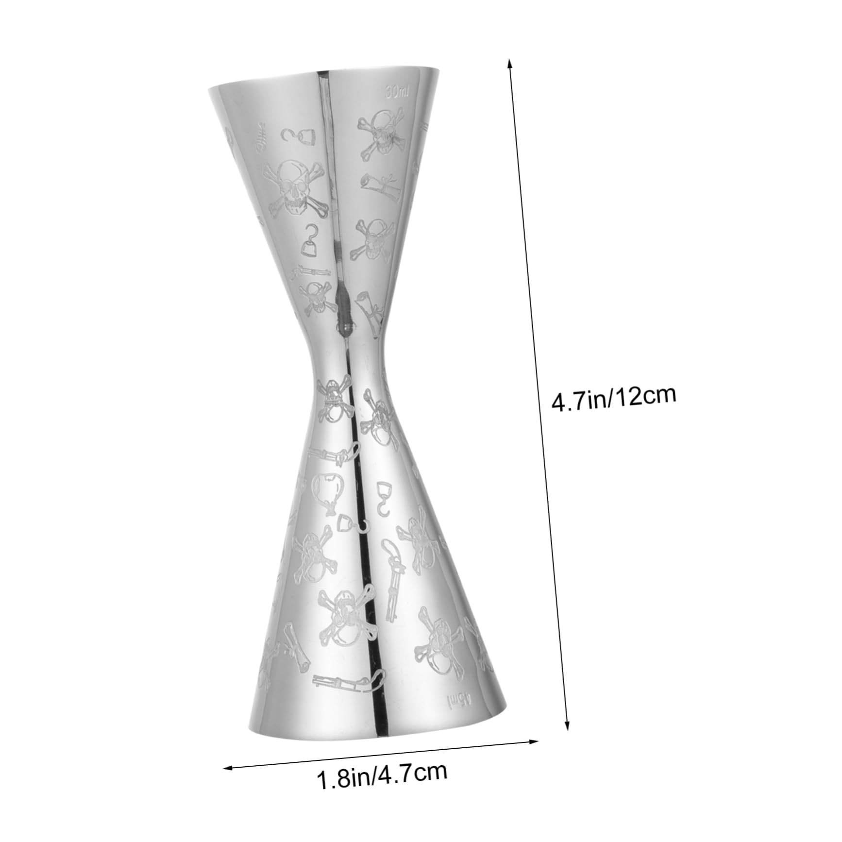 COLLBATH 1pc Stainless Steel Cocktail Measuring Cup Jigger for Bartending Capacity for Home Bars Restaurants and Shops
