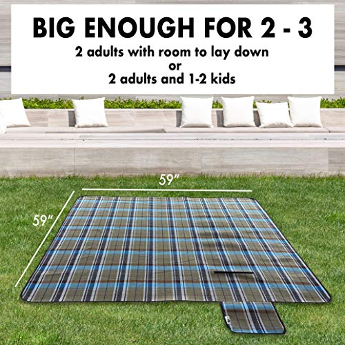 image for Lux Supply Co. Beach Blanket Sand Proof, Water Proof Picnic Blanket. L