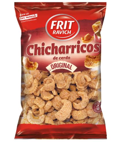 Chicharricos Schweinekrusten Snack 100g – Knusprige Schweinekrusten – Herzhaftes Snackprodukt – Glutenfrei – 18er Pack