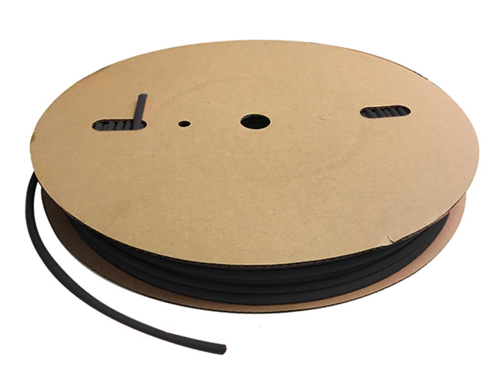 Kable Kontrol Rurki termokurczliwe - 3/40.6 cm - 250 stóp długości, czarna poliolefina - przemysłowa rura termokurczliwa 2:1 i tuleja kablowa do izolacji przewodów elektrycznych