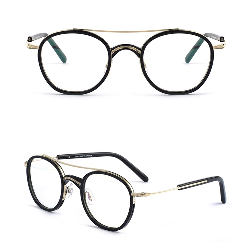 JIETIAN Okulary do czytania Vintage Pure Titanium Smart Zoom HD Anti Blue Light, 1.56 Soczewka asferyczna Okulary powiększające,04,+1.5